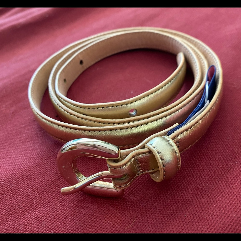 Vineyard Vines Gold Skinny Belt Size L